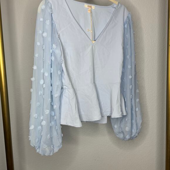 NWT Peach light blue top size S - Picture 6 of 7
